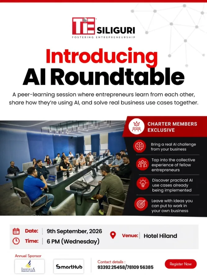 Creative for the TiE Siliguri AI Roundtable