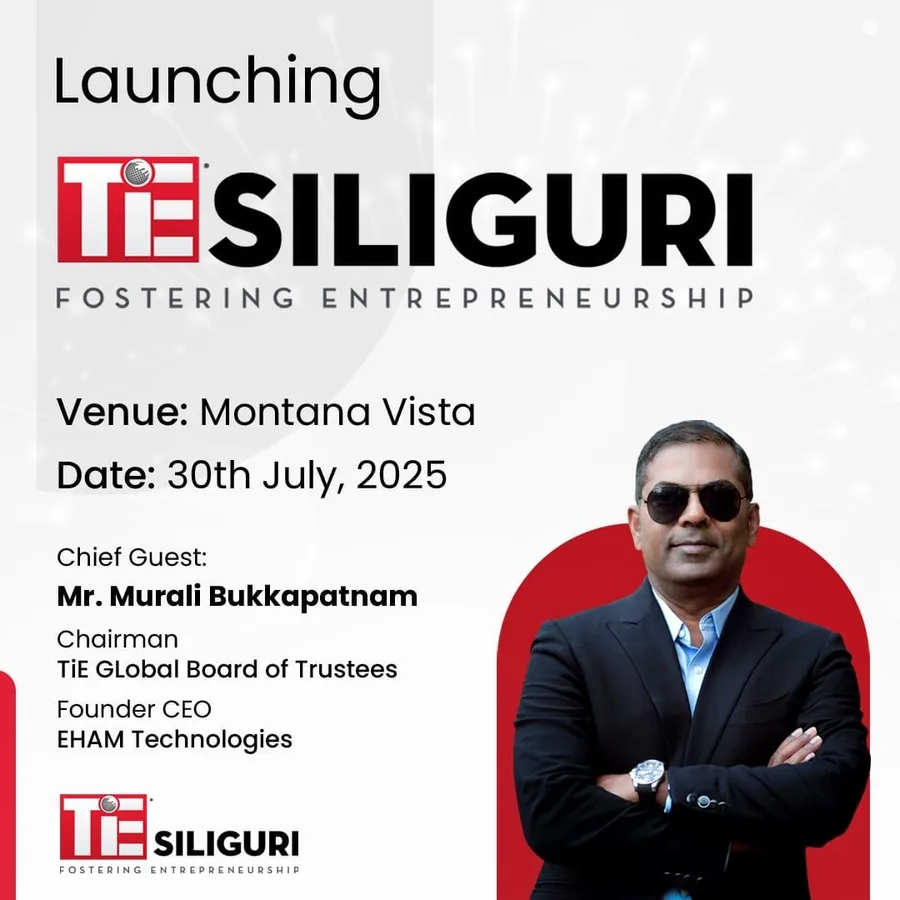 Launch creative for the TiE Siliguri chapter launch on 30 July 2025