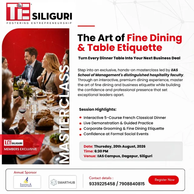 Event creative for The Art of Fine Dining & Table Etiquette masterclass