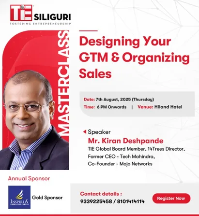 Event creative for the Designing Your GTM & Organizing Sales masterclass