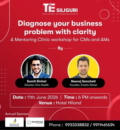 Event creative for the Diagnose Your Business Problem mentoring clinic