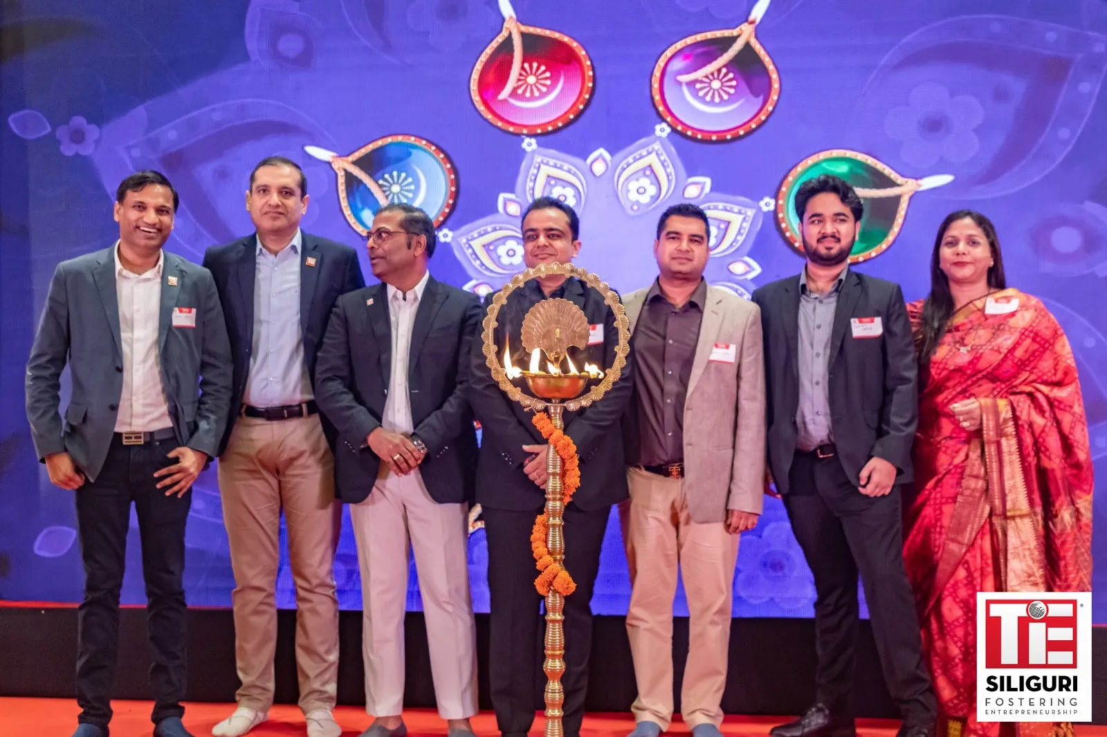 Lamp lighting ceremony at the TiE Siliguri chapter launch