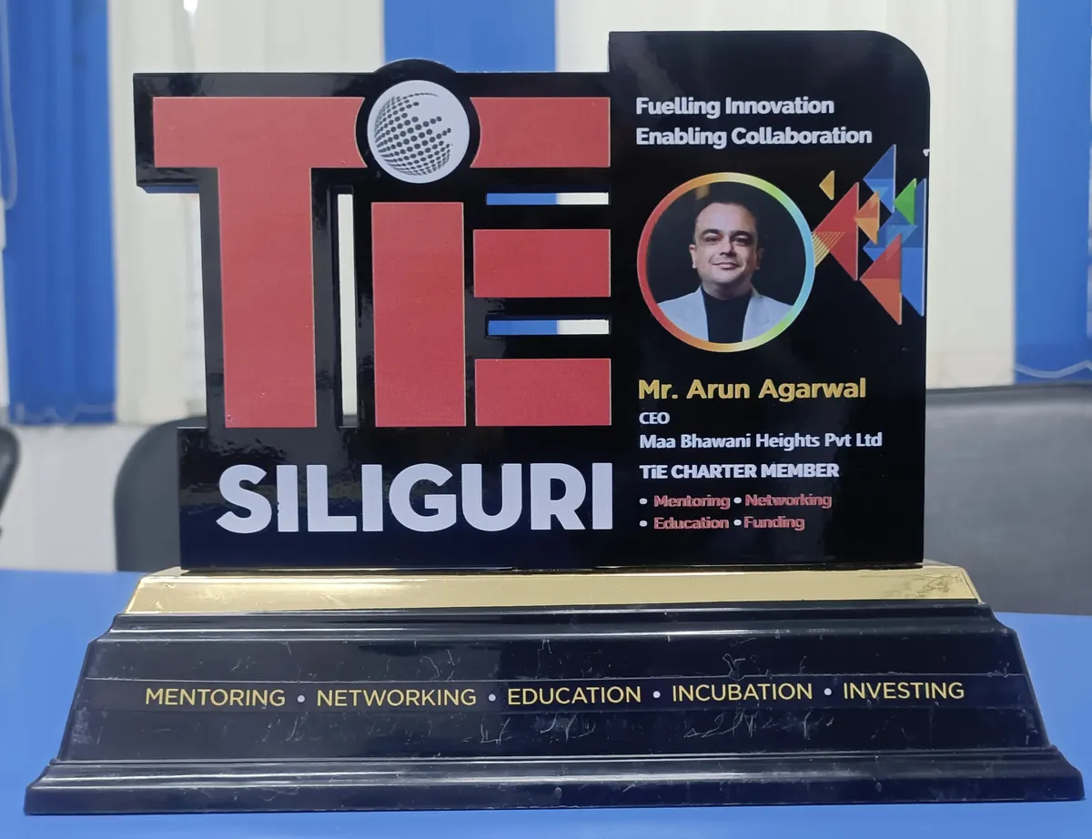 A memento presented at the TiE Siliguri chapter launch